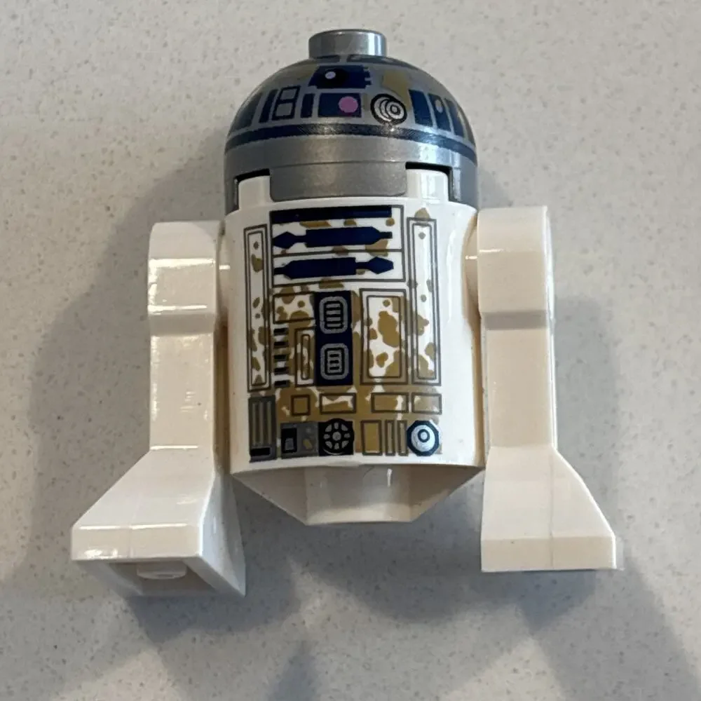 Lego Astromech Droid R2-D2 Minifigure #sw0908 Dirt Stains On Front Set #75208